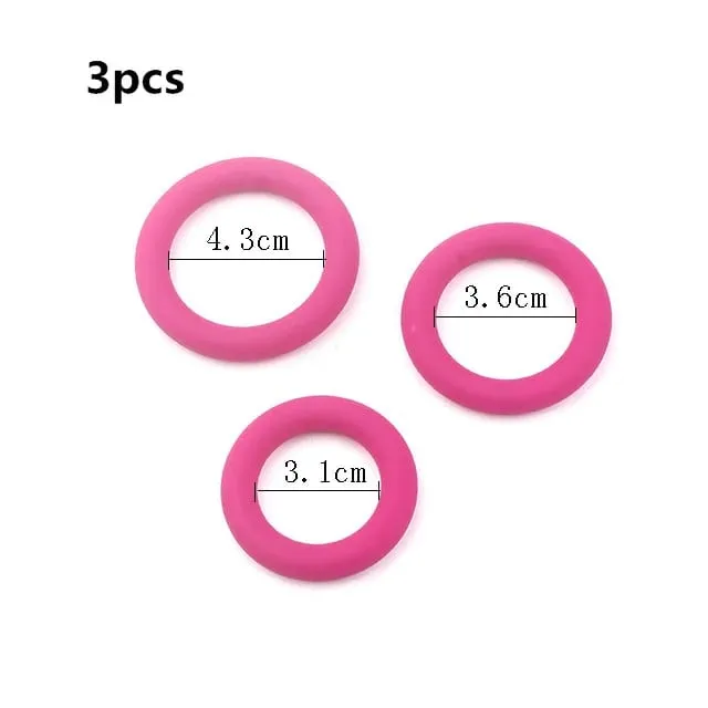 3Pcs Penis Ring Set Silicone Cock Rings Ejaculation Delay Cockring Sex Toys For Men Adult Product Dick Lock Erection Sexy Shop — image 11