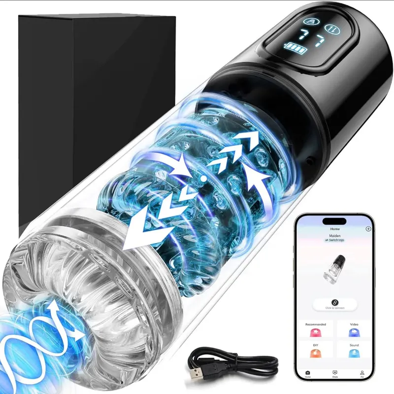 High Speed Automatic Thrusting Rotating Piston Stroker Masturbator Telescopic Vagina Blowjob Masturbation Sex Toys for Men 18 — image 10