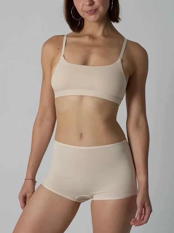 Bralette a chlapecké šortky bez kostic – sada dvoudílného žebrovaného úpletu bez vycpávky — image 3