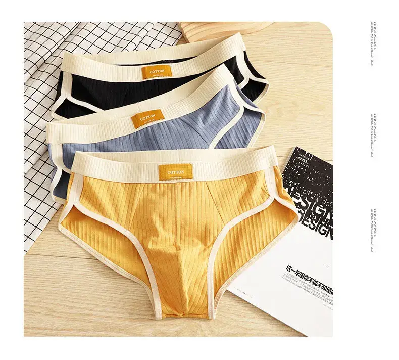 Männer Baumwolle Slip Hohe Qualität Bequeme Unterhose Atmungsaktive Shorts Unterwäsche Weiche U Ausbuchtung Beutel Sexy Höschen Homme Cueca — image 6