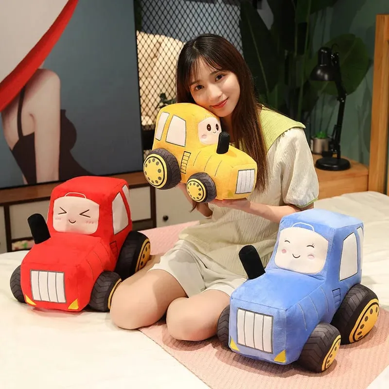 Simulation Tractor&Excavator Plush Toys Kawaii Car Dolls Stuffed Soft Vehicle Pillow Creative Christmas Birthday Gift for Kids — image 10