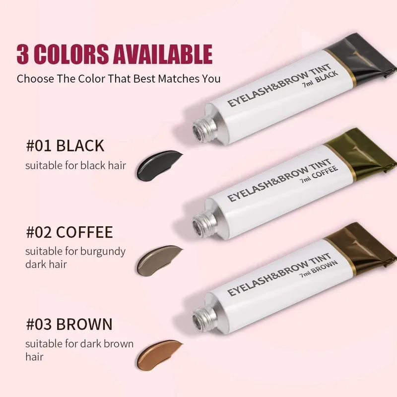 Eyelash Eyebrow Dye Tint Kit Mascara Lift Tinting Tattoo Eyes Makeup Tools Keep 60 To 80 Days