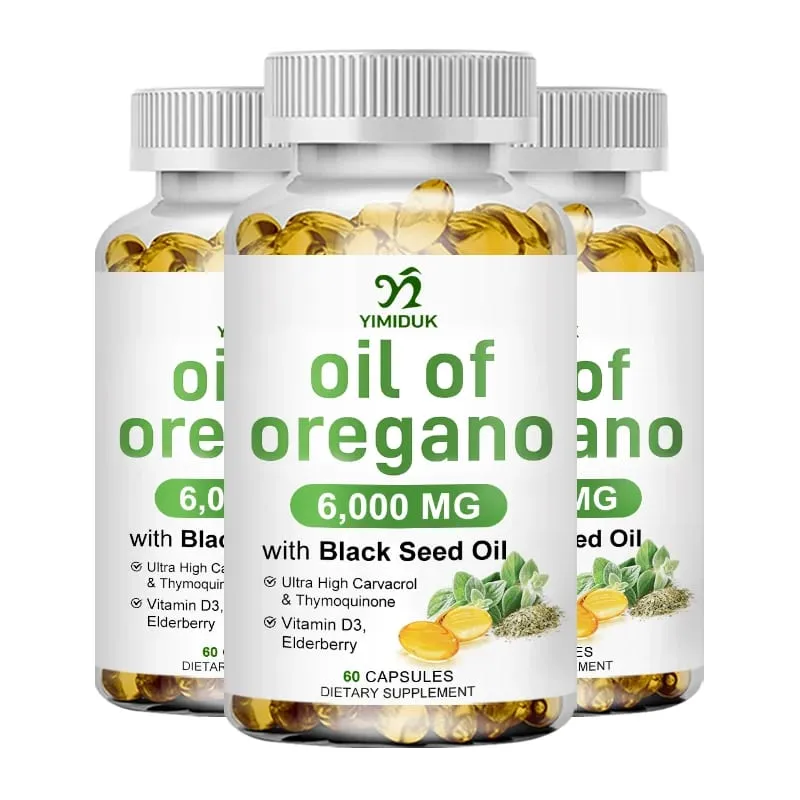 Oregano Oil + With Black Seed Oil & Elderberry + Vitamin D3 Supports Antioxidant & Skin Health Antibacterial & Immune System — image 9