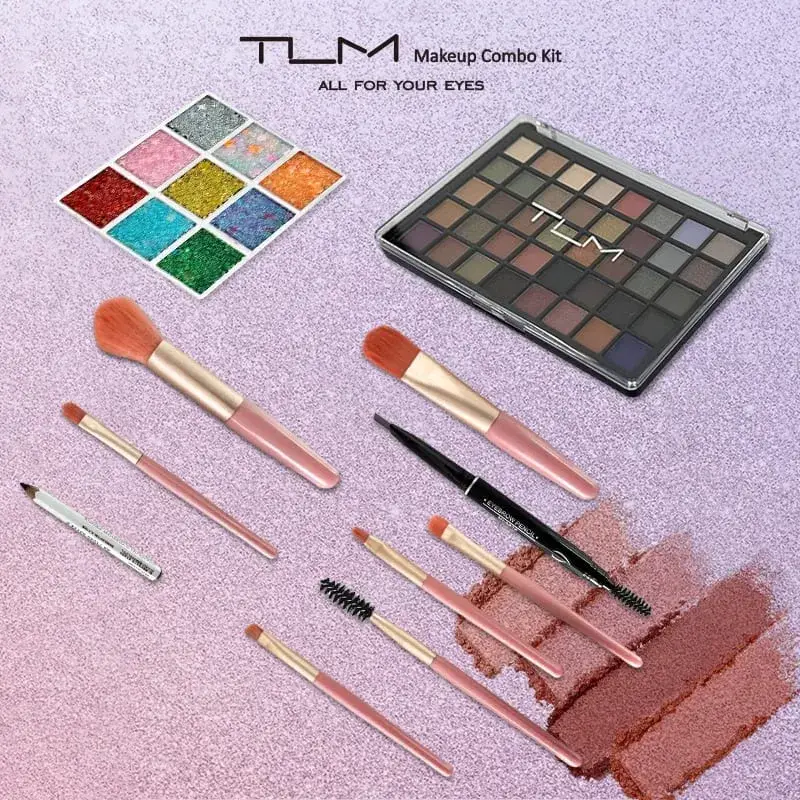 TLM Makeup Combo Kit Eye Makeup Kit Makeup Set Portable Mini Makeup Kit Eyebrow Pencil Eey Shadow Palette Perfect Gift — image 3