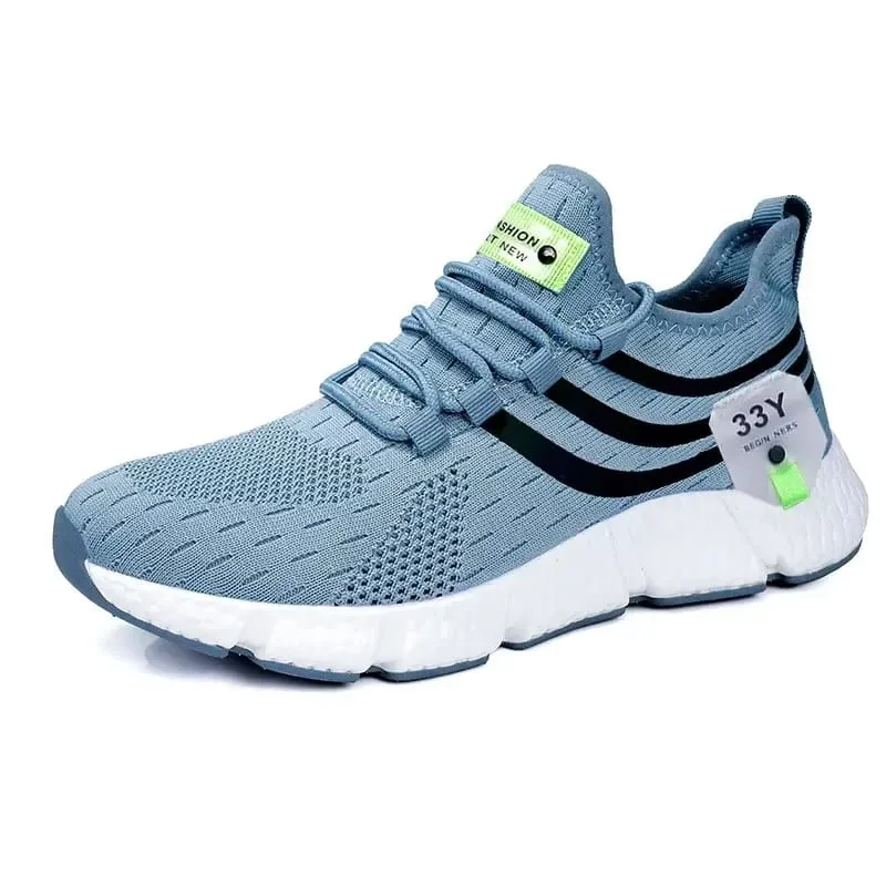 Men's Running Shoes High-quality Lightweight Mesh Design Breathable Comfortable Anti Slip Sole Track Field Running Lace Up Shoes — image 8