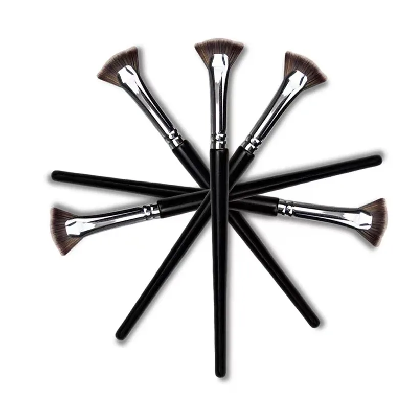 Z. 1 PC Vifteformet øjenvippebørste Blød, der ikke falder Professionelle øjenvippe makeup børster Mascara Highlighter Powder Smudge Tool — image 3