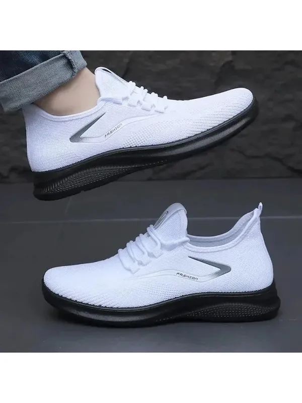 Atmungsaktive Slip-On-Schuhe mit Air-Strick-Obermaterial, flexible, weiche, rutschfeste Sohle, lässige Lauftrainer für den täglichen Gebrauch zu jeder Jahreszeit — image 3