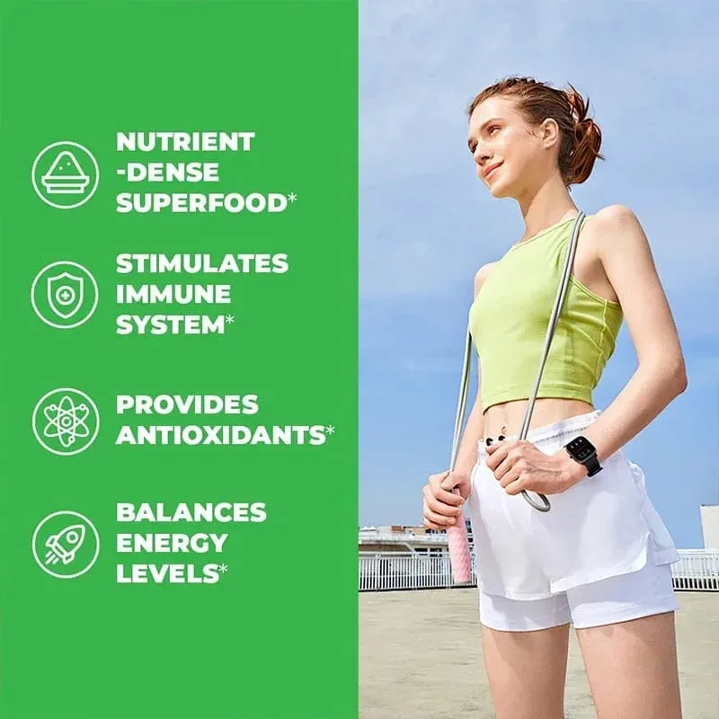 Spirulina Chlorella Kapsler - Understøtter hjerte-kar- og immunsystemets sundhed Kraftig antioxidant — image 3