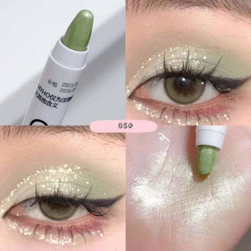 White Eyeliner Shiny Glitter Eyeshadow Stick Eyeliner Pen 13 Colors Matte Blue Purple Pink Eye Liner Makeup Brighten Silkworm — image 11