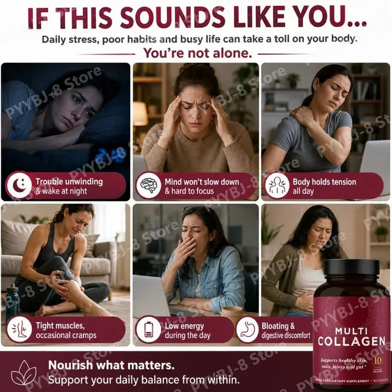 Collageenpillen Gehydrolyseerd multicollageensupplement Ondersteunt een gezonde huid en nagels Darmgezondheid en gewrichten 90 capsules — image 3