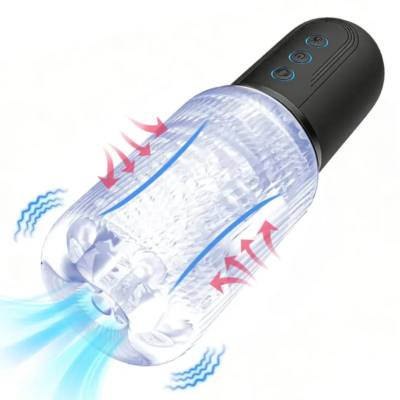 Automatic Male Masturbator Sucking Vibrating Real Pussy Blowjob Machine Male Sex Toy Men Masturbation Cup Adult Goods for Men — image 1