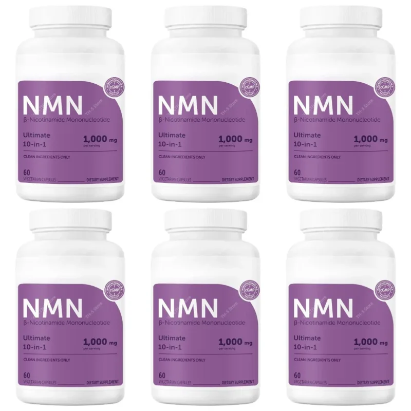 NMN kapsle 1000 mg na porci s Resveratrolem CoQ10 Vitamin C Vegan Formula Denní wellness doplněk Čisté ingredience 120Ct