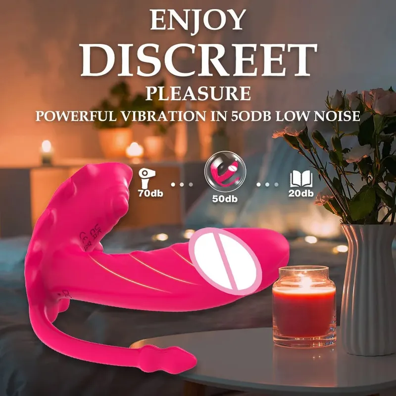 Bærbar G Spot Dildo Vibrator Langdistance App Fjernbetjening Trusse Butterfly 9 Vibrerende tilstand Kvinde Voksen Sexlegetøj til Kvinder — image 5