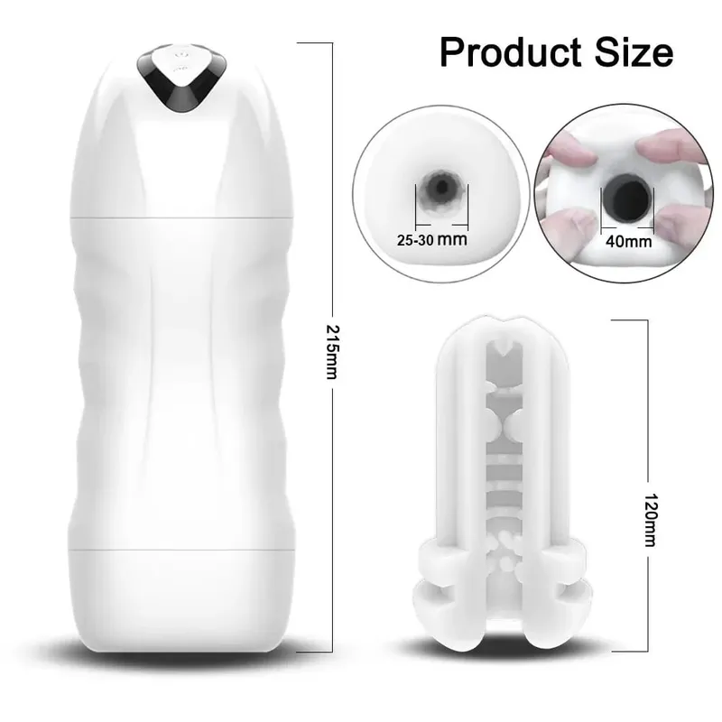 Masturbador masculino automático, potente máquina de succión de mamada con vibración, taza de masturbación de silicona, suministros para adultos, juguete sexual para hombres