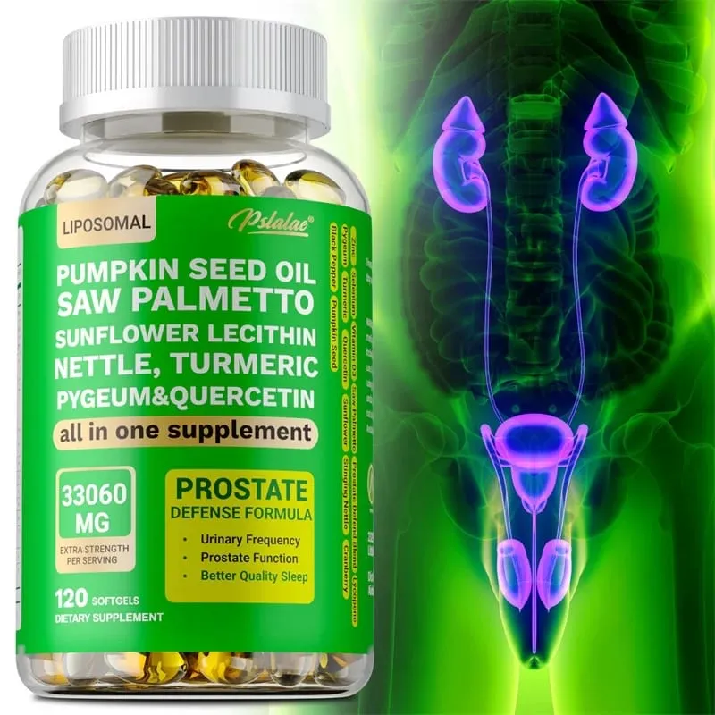 Prostate Support for Adult Men - Reduce Toilet Trips Improve Sleep Bladder Control Relieve Hair Loss Promote Hair Growth — image 1