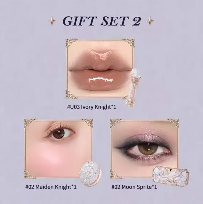 Makeup Set Flower Knows Butterfly Cloud Collar Collection Makeup Gift Set Includes Eyeshadow Blush Lipstick Vegan&Cruelty-Free