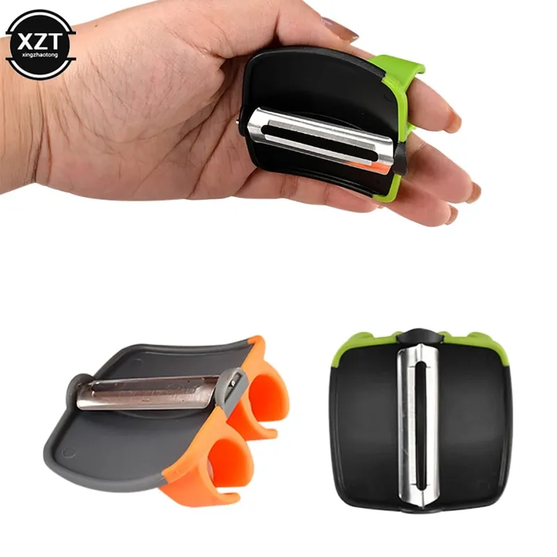 Multifunctional Kitchen Finger Held Palm Peeler Easy Hold Gadgets Vegetable Fruit Slicer Peeler Utensil Durable Kitchen Peeler — image 8