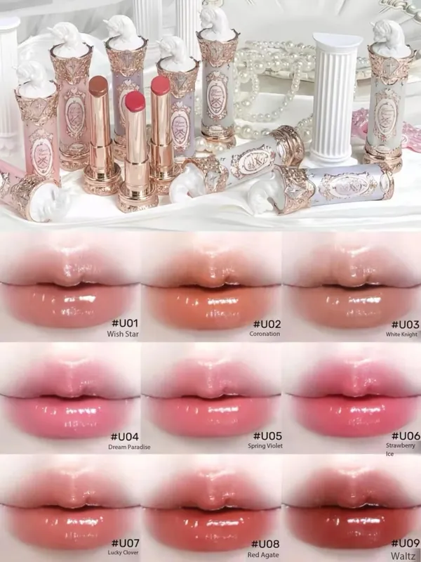 Flower Know Knight Unicorn Series 11PCS Makeup Set 6-color Eyeshadow Freeze-dried Cheek Red Lip Gloss Eyeliner Cushion