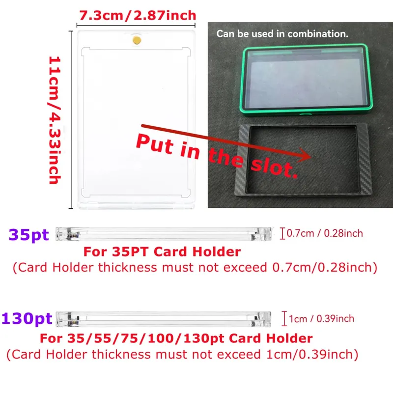 2 in 1 Guard Protector Display Case Aluminum Bumper Sleeve for PSA CGC Graded Sports Trading Card Slab Magnetic Card Holder — image 2