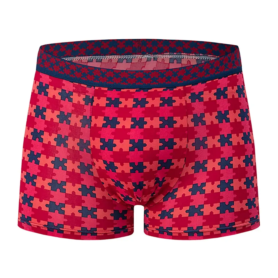Boxer décontracté à motifs colorés pour hommes, sous-vêtements amples et confortables, surdimensionnés, taille élastique, 4/5 pièces