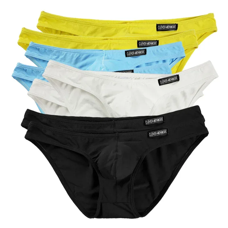 Slips Ultra-fins pour hommes, sous-vêtements Sexy, taille basse, Mini Bikini, sous-vêtements doux, culottes confortables pour la maison