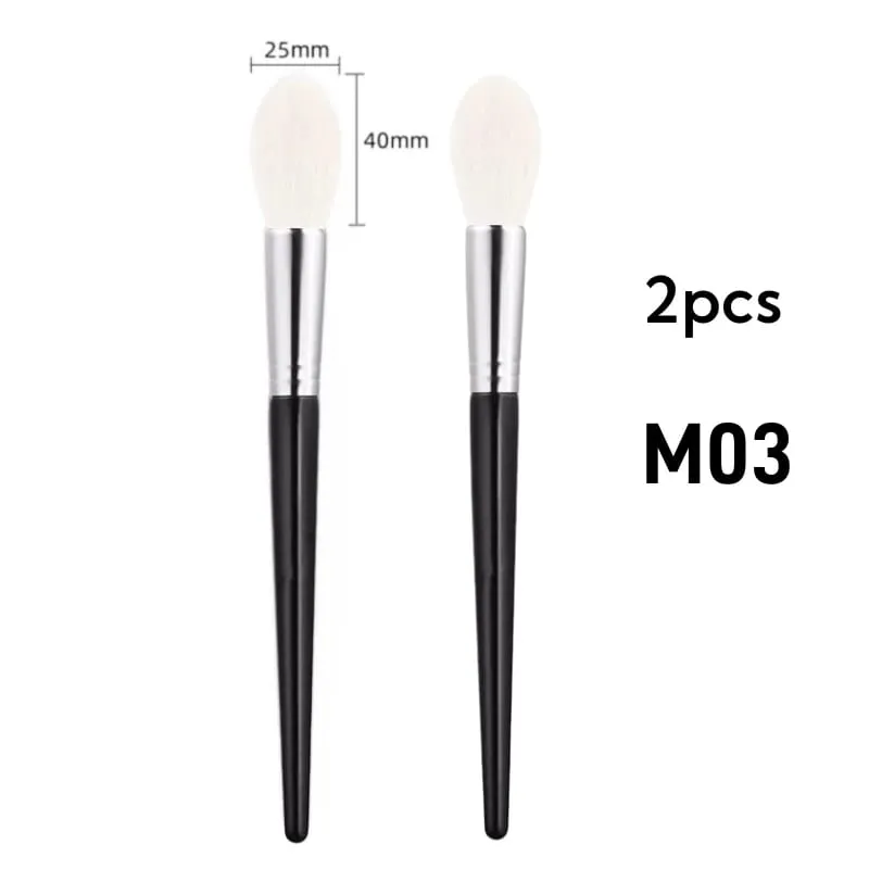 Highlighter Brush Makeup Natural Goat Hair Blending Blusher Make Up Brushes Beauty Tools — image 9