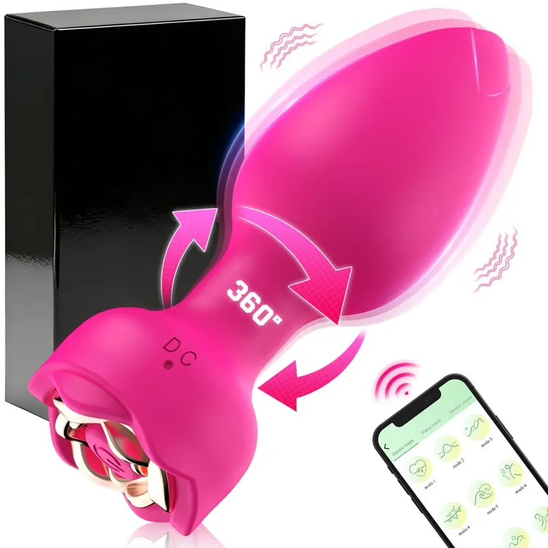 Wireless Control 360° Rotation Wiggle Vibrator Butt Plug for Men Prostate Massager Gay Anal Vibrator Anal Plug Adults Sex Toys