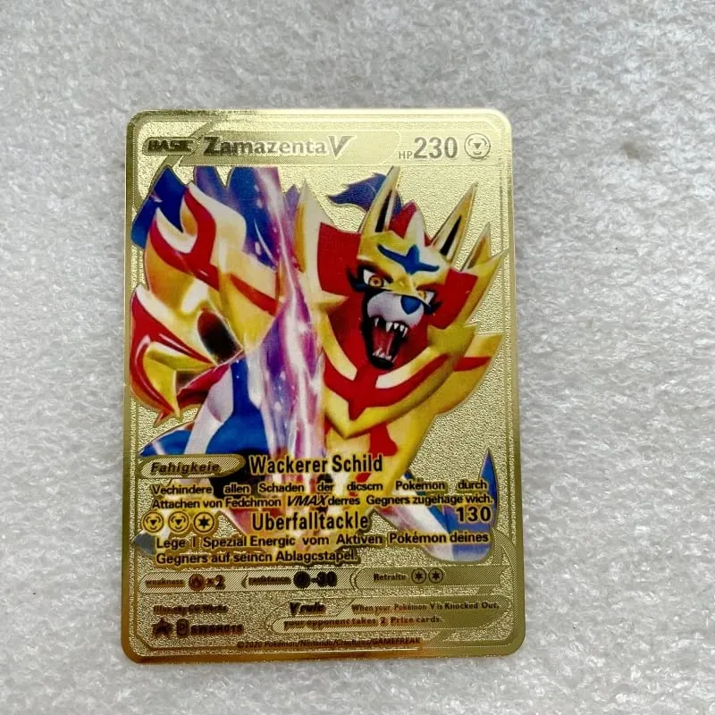 Kad Pokemon Vmax Logam Surat Pokémon Pikachu Gx Mewtwo Charizard Vstar Permainan Anime Mainan Besi Emas Kad Bermain Hadiah Kanak-kanak — image 18