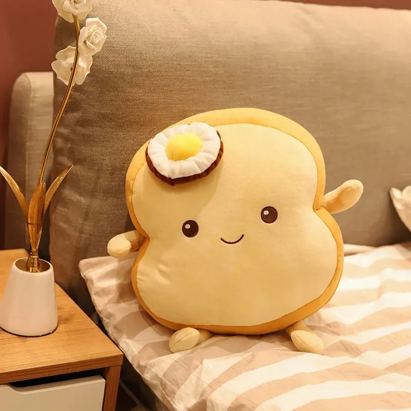 25CM Cute Creative Toast Stuffed Pillow Soft Kawaii Bread Plush Toy Simulation Food Doll Sleep Pillow Cushion Kids Gift — image 4