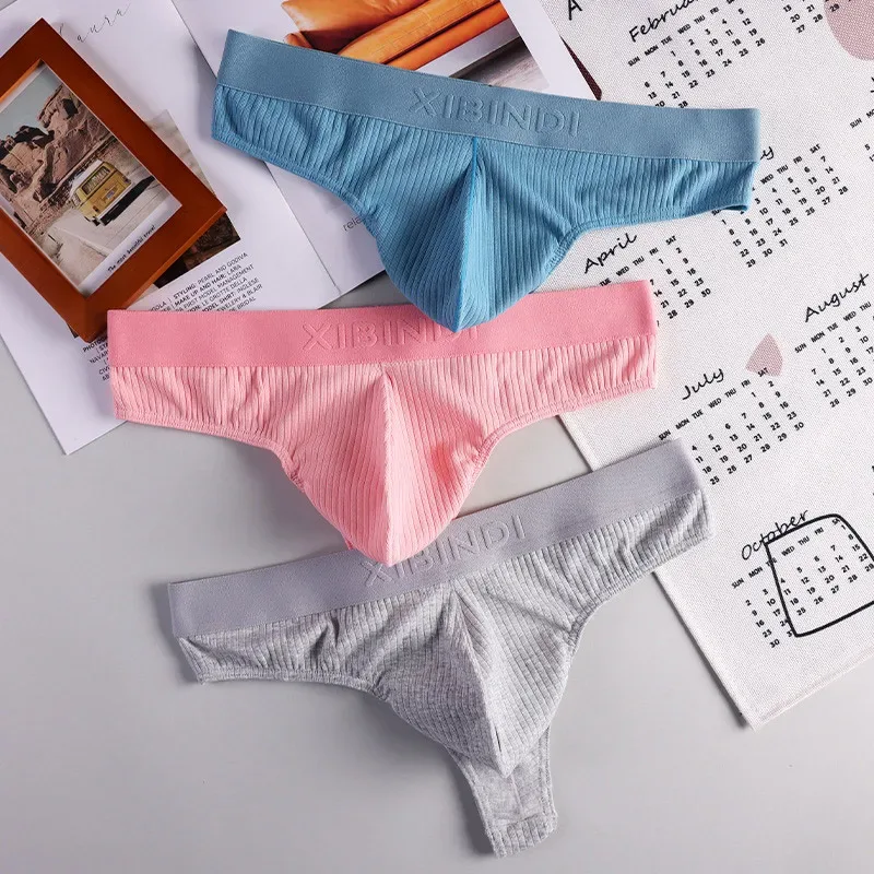 Sexy Breathable Men's Panties Pure Cotton High Elasticity G-string Man Undrewear U-shape Pouch Hot Sexy Adult For Man Underpants — image 5