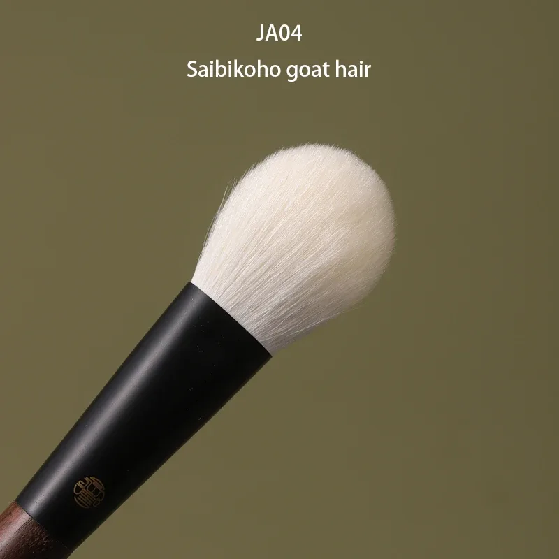 Professional Handmade Makeup Brushes 1PC Soft Squirrel Fox Horse Goat Hair Flat Round Blush Brush Walnut Handle Make Up Brush — image 11