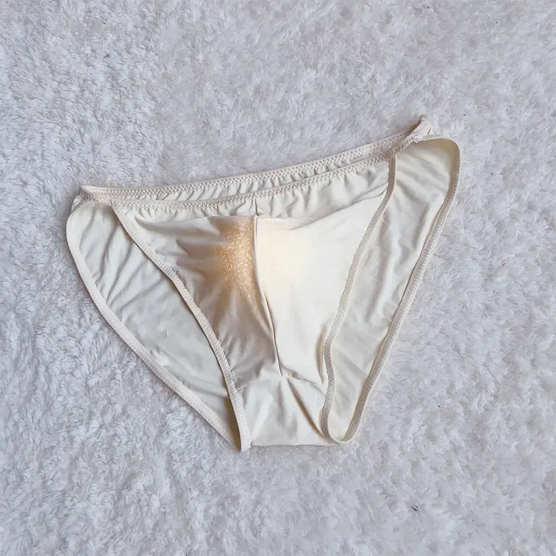 New Men Erotic Breathable Soft Ice Silk Baggy Sheer Bulge Pouch Bikini Thongs Briefs Underpants Solid Men's Underwear Thongs — image 8