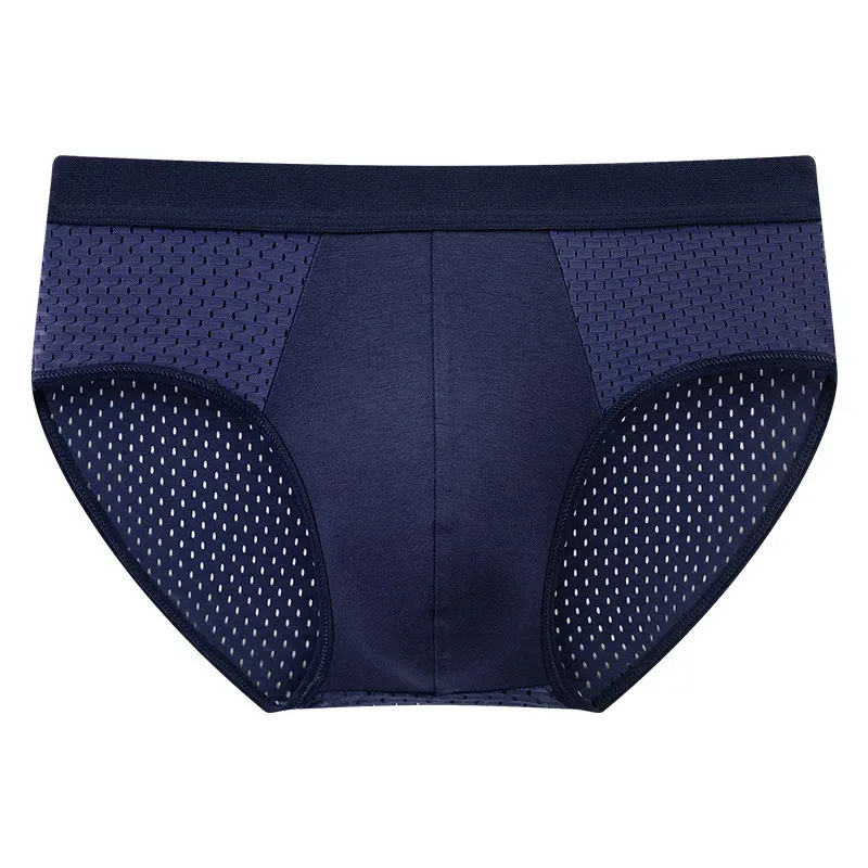 1/4 PCS Men Underwear Male Thin Breathable Triangle Panties for Men's Ice Silk Briefs Mesh Sexy Square Corner Pants for Shorts — image 26
