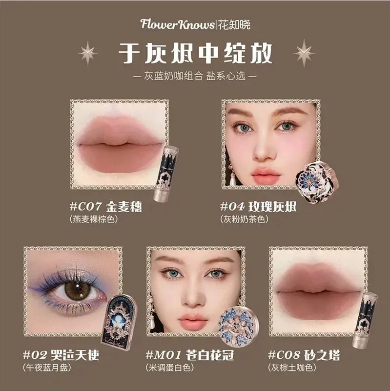 Flower Knows Little Angel Carol Makeup Gift Box Lip Mud Stick Cheek Bluch Cream Eyeshadow Long-lasting Makeup Cosmetics Sets — image 13