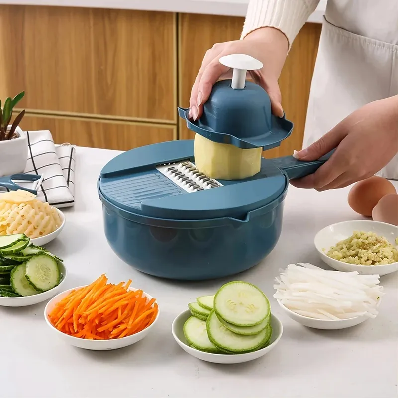 New 7/9 in 1 Vegetable Cutter Multi-Functional Potatoes Manually Cut Shred Slicer Grater Kitchenware Acceesories Tools — image 2
