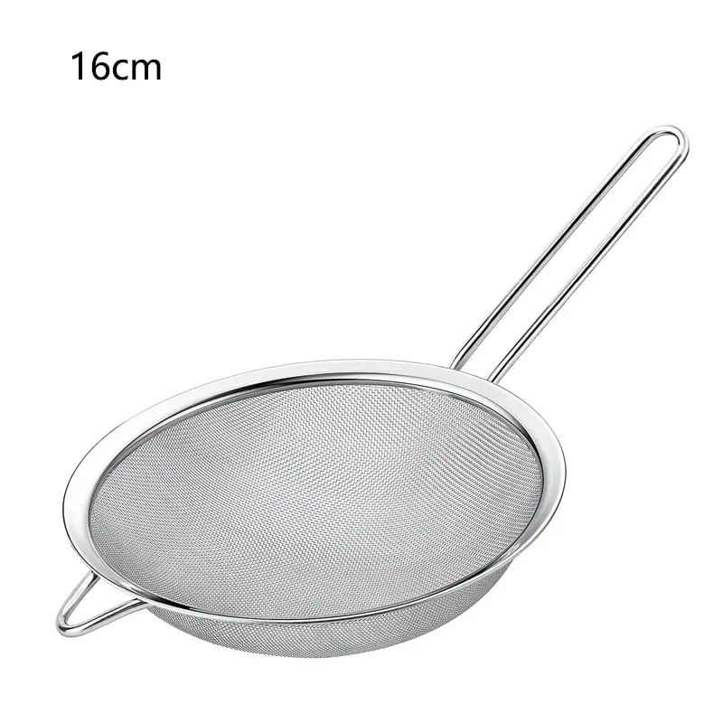 1/3/4Pcs/Set Stainless Steel Wire Fine Mesh Oil Strainer Flour Colander Sieve Sifter Pastry Baking Tools Kitchen Accessories — image 14