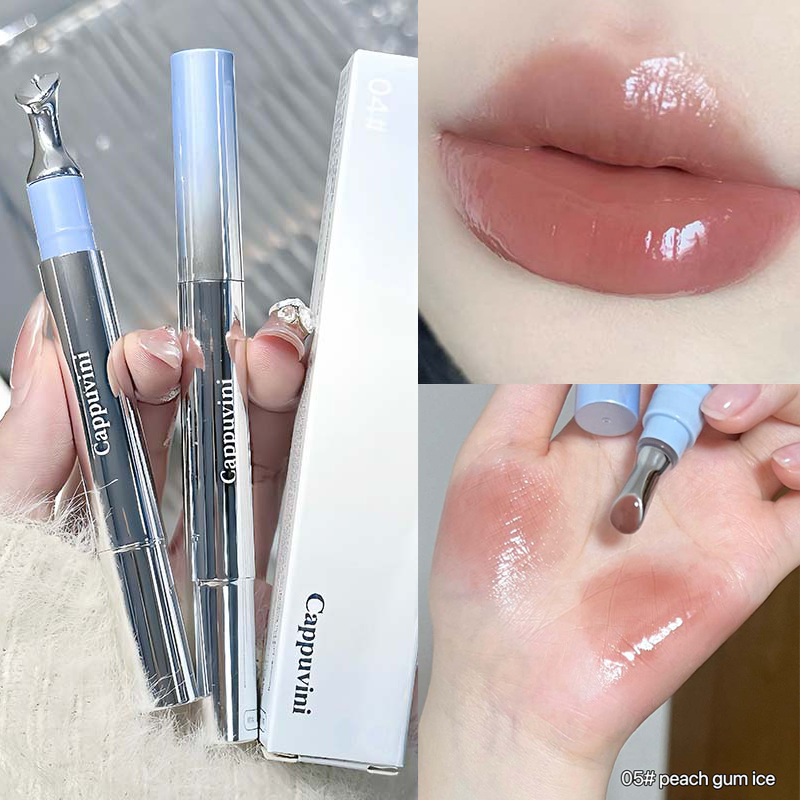 Mirror Watery Essence Lip Gloss Long-Lasting Non-sticky Plumping Liquid Lipstick Jelly Lip Glaze Makeup Moisturizing Lips Tint
