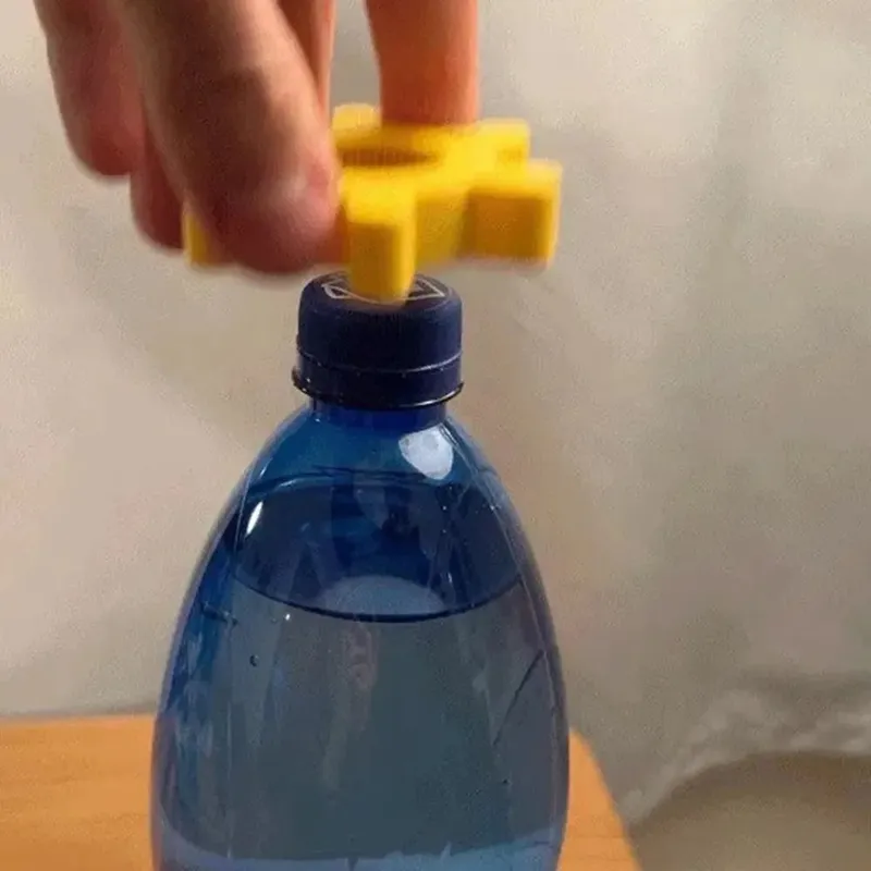 Portable Multi - function Yellow Plastic Bottle Opener | Rotary Design Must - have Kitchen Tool — image 4