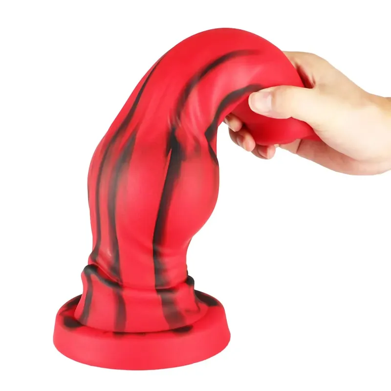 Énorme Silicone fantaisie Animal gode Plug Anal Prostate sexe pour hommes femmes gros noeud chien gode ventouse godemichet Anal coq Sex Toys18 — image 5