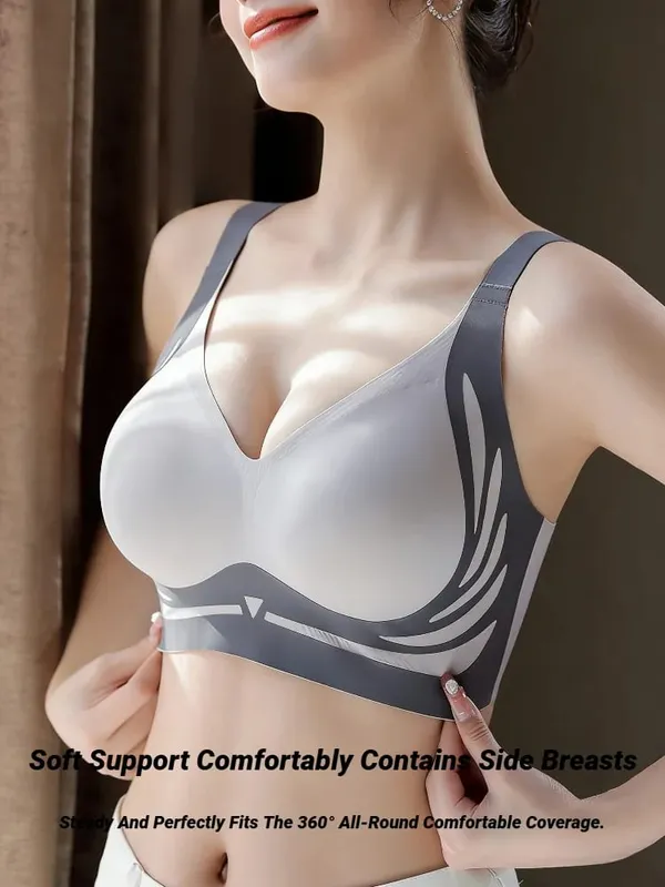 Kvinder Push Up BH'er Sømløst Komfortabelt Englevinger Sæt Trendy Blødt åndbart Undertøj Kvinde No Wire Lingeri Plus Size — image 4