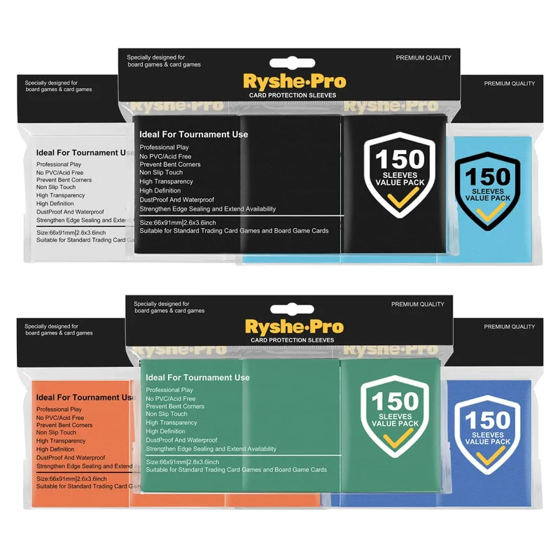 150Pcs Premium Card Sleeves 2.6"x3.6" Compatible with Standard Size Trading Cards for MTG Pokemon TCG Baseball Card Sport Cards — image 1