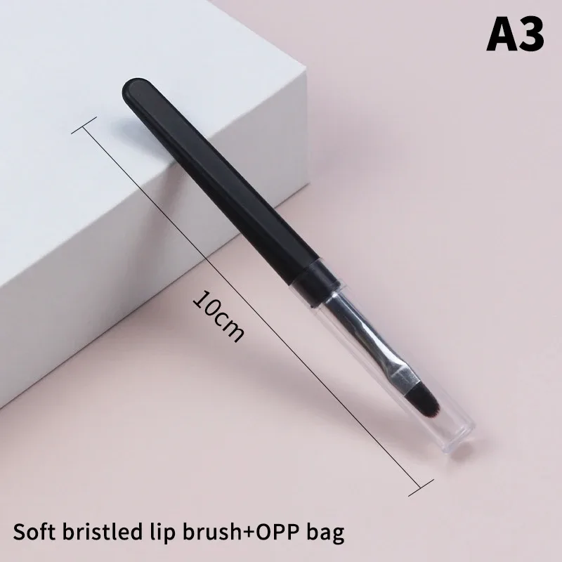 ★▲1PC przenośne pędzle do makijażu cieni do powiek rozmiar podróżny pędzle do makijażu brwi silikonowe Glit niezbędne narzędzia kosmetyczne z pokrywką — image 10