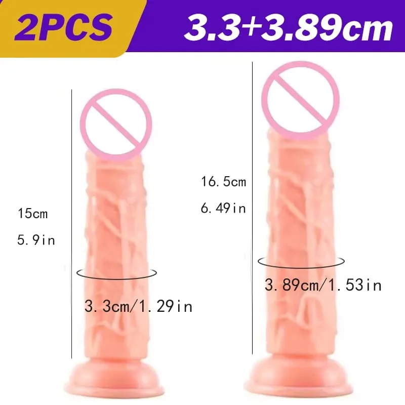 Realistic Flesh Colored Silicone Dildo with Suction Cup Soft Butt Plug Adult Sex Toy for Women And Men Realistic Soft Dildo — image 12