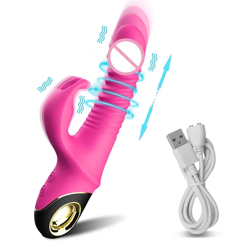2022 Rabbit Thrusting Vibrator Automatic Telescopic G-Spot Clitoris Stimulator Female Masturbation Sex Toys For Women Adults — image 10