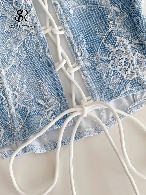 Sexy Lace Strapless Mini Top Ladies Backless Bandage Camisole 2025 Fashion Women Hotsweet Senior Chic Beachwear Corset — image 6