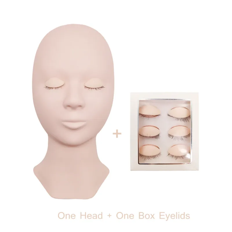 Wholsale Price Practice Lashing Eyelashes Mannequin Head Beginner Training Set Cosmetics Eye Lash Extension Supplies Mannequin — image 8