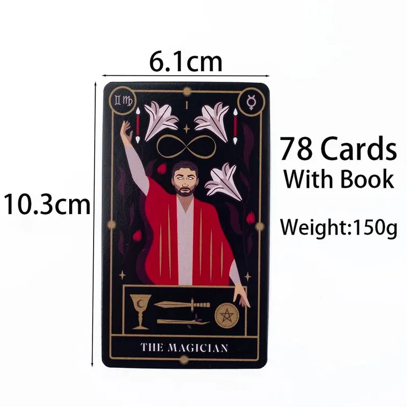 Tarot Magick Deck with Guidebook 10.3x6.1 cm Tabletop Oracle Cards for Parties for Divination and Spiritual Insight Board Game — image 4