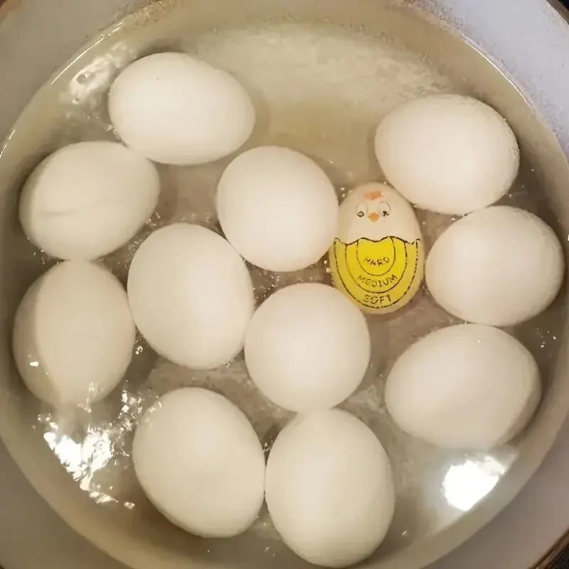 1 Színváltó időzítő Kemény/Közepes lágy/Lágy készenléti jelzés aranyos rajzfilm arccal Konyhai eszközök Alkalmas főtt tojás — image 4