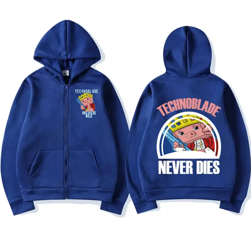 Technoblade Merch Print Zipper Hoodies Sweatshirts Harajuku Men Women Hip Hop Streetwear Casual Loose Hoodies Fashion Pullovers — image 22