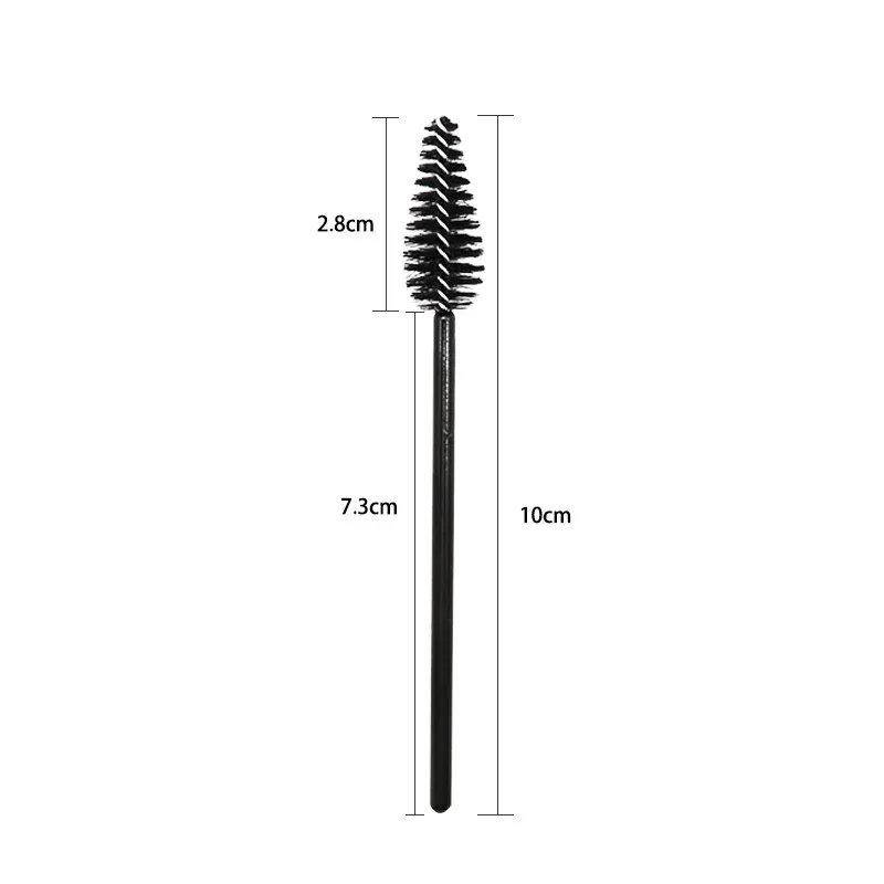 50pcs Eyelash Eyebrow Brush Water Drop Shape Nylon Material Lashes Makeup Brushes Eyelash Extension Beauty Tools Mascara Wand — image 2